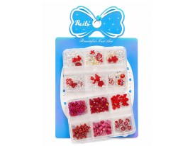Pack 2 cajas acrilicas con 12 decorativos
